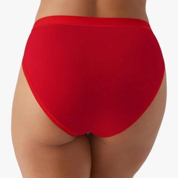 Wacoal Women's Understated Cotton Hi Cut Panty in Red , Size Medium, NWT - Picture 2 of 3